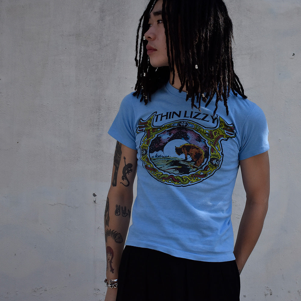 70's Thin Lizzy “Johnny The Fox / KSAN 95 FM” ロック Tシャツ 231013HY33