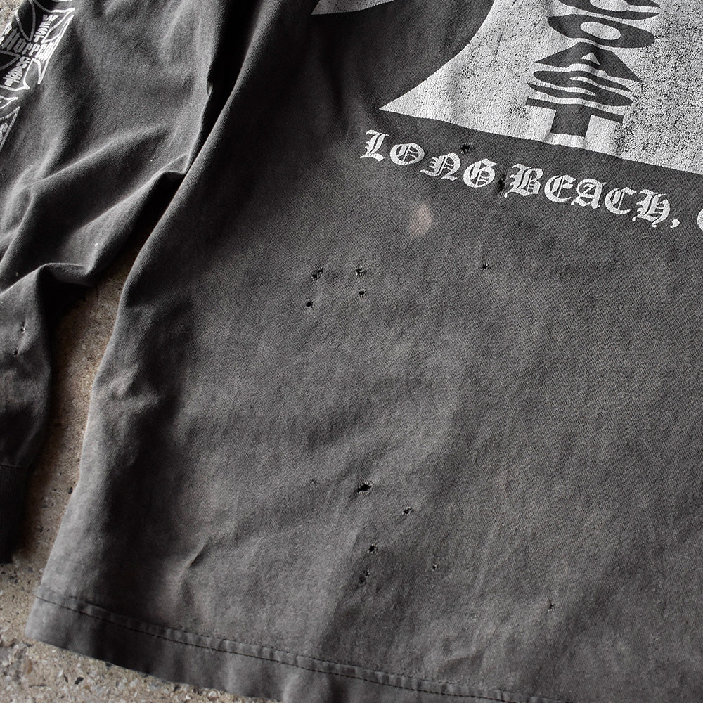 Y2K ボロ! “WEST COAST CHOPPERS” iron cross ロングスリーブTシャツ 250504H