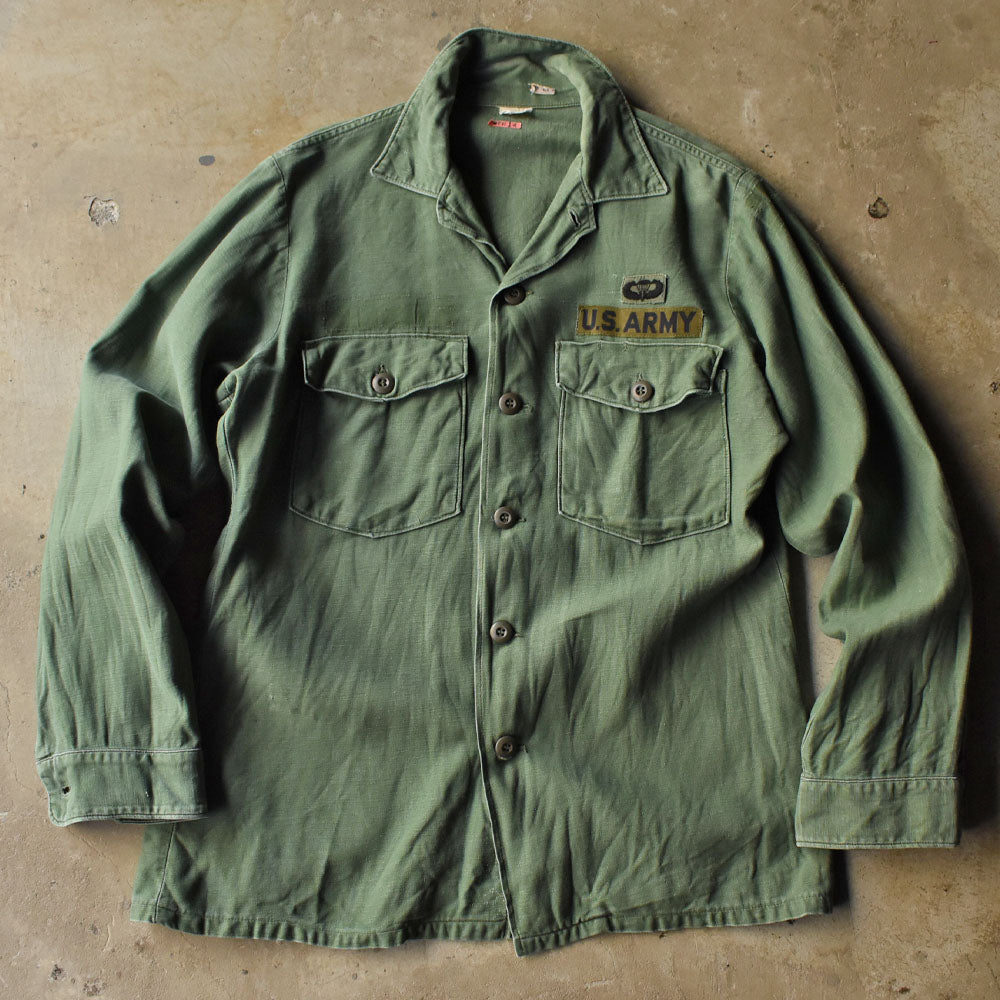 ’69s U.S.ARMY ワッペン付き ミリタリー ユーティリティシャツ 240709