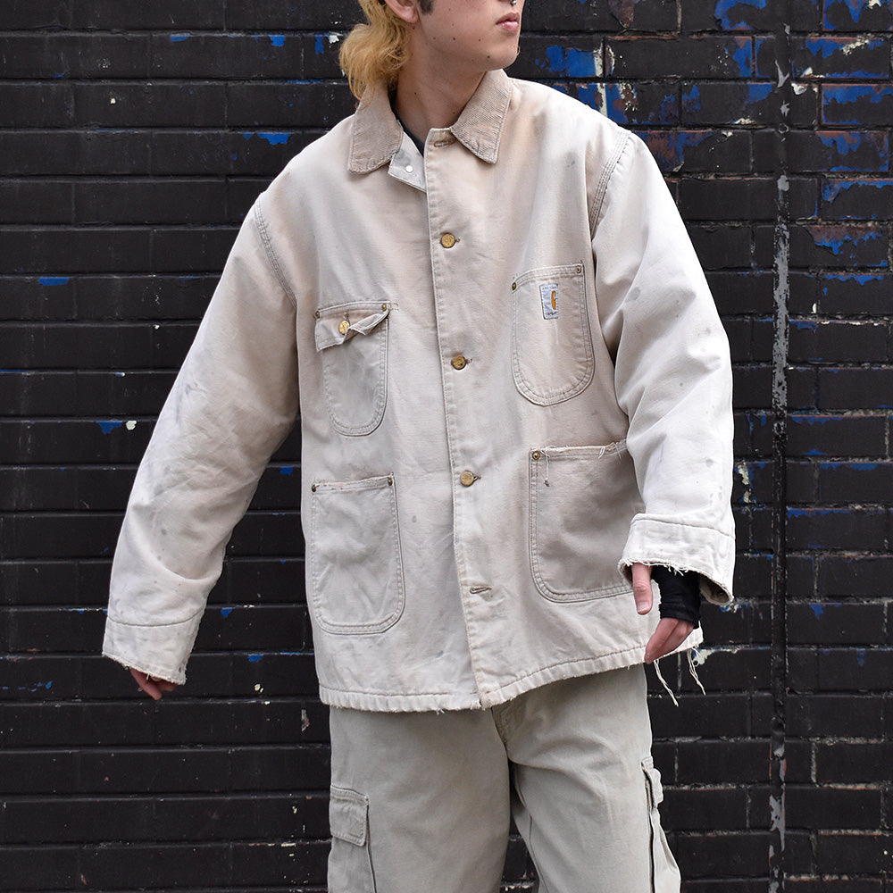 80's ダメージ! “100years” Carhartt ダック チョアコート ブランケットライナー 240219H