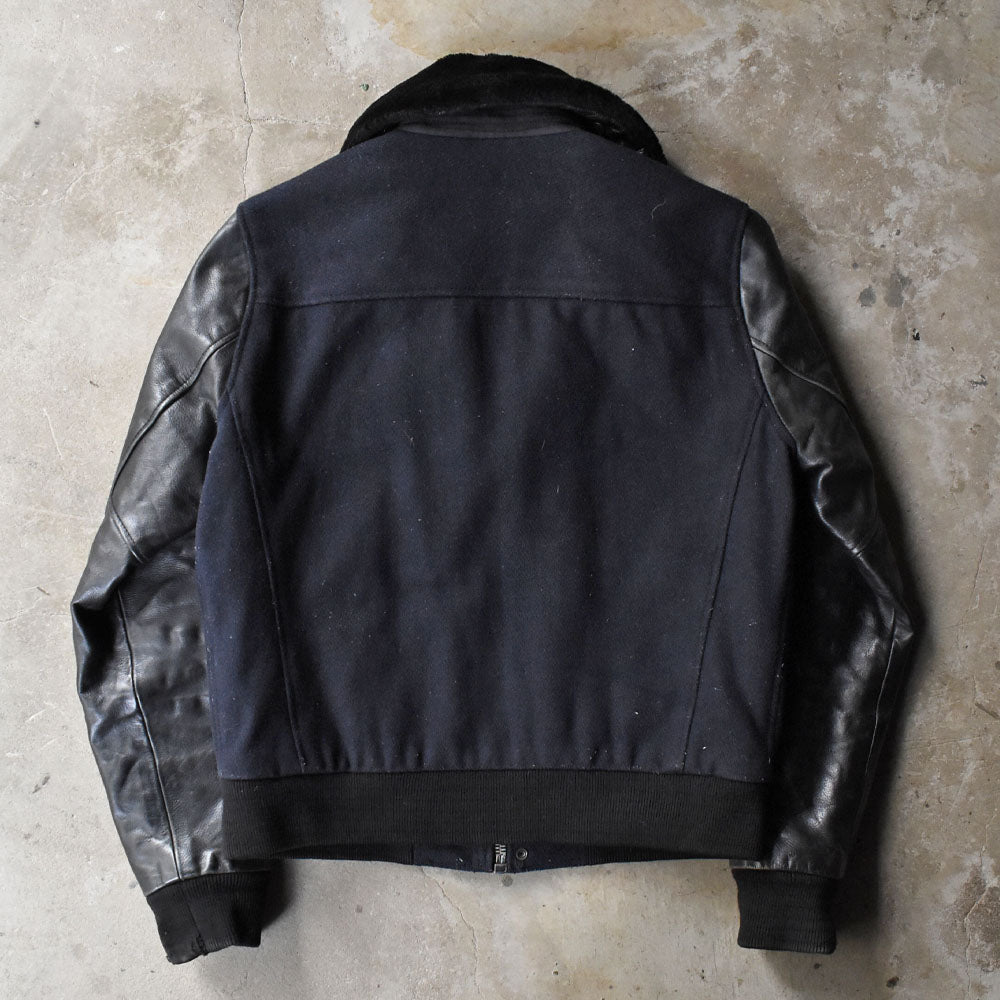 Schott ウール × レザー フライトジャケット 251017H