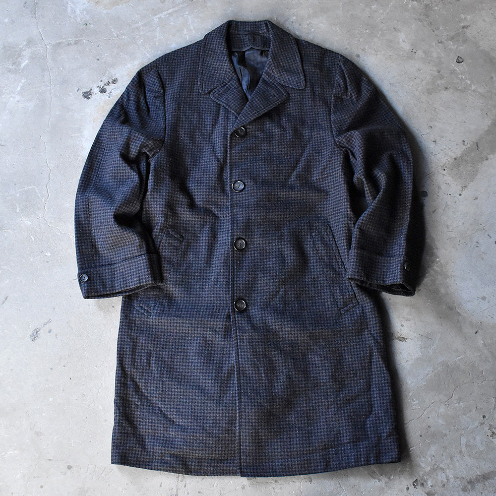 60-70s Suttman's Men's Wear 千鳥格子 ウール チェスターコート ユニオンチケット付き USA製 231221