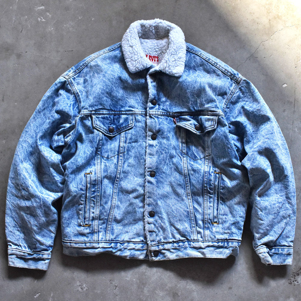 90’s Levi's ケミカルウォッシュ デニムボアジャケット 70609 USA製 231220