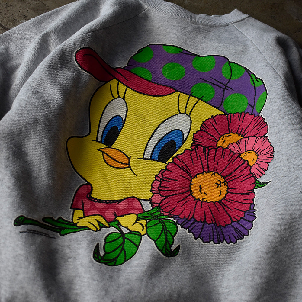 90's Looney Tunes “Tweety” スウェット USA製 230914