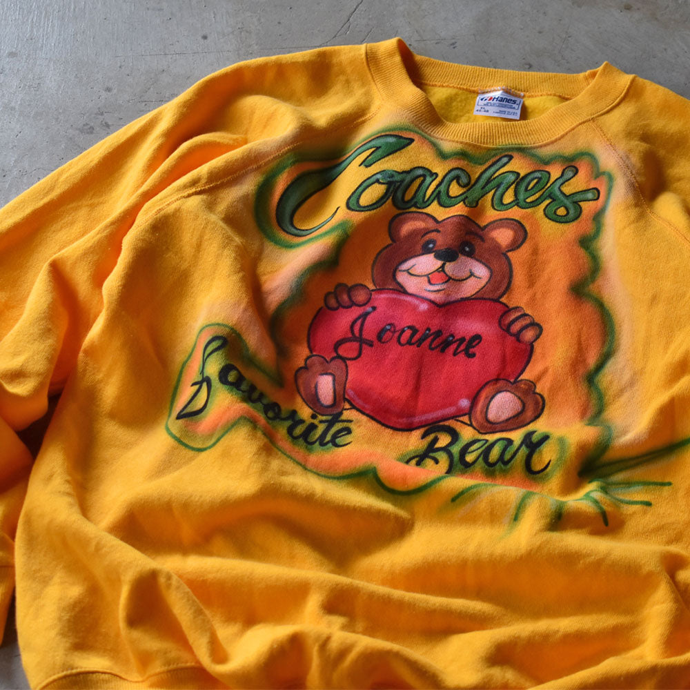 80’s デッドストック! “Favorite Bear” テディベア エアブラシ スウェット USA製 240804H