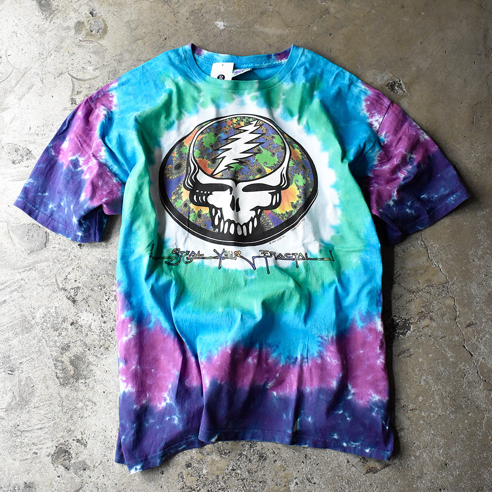 Popular Vintage 1993 Grateful Dead Steal Your Fractal Tie Dye T-Shirt XL Liquid Blue