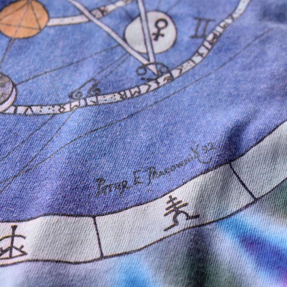 90’s “wizard” 両面プリント タイダイ アートTシャツ 240524