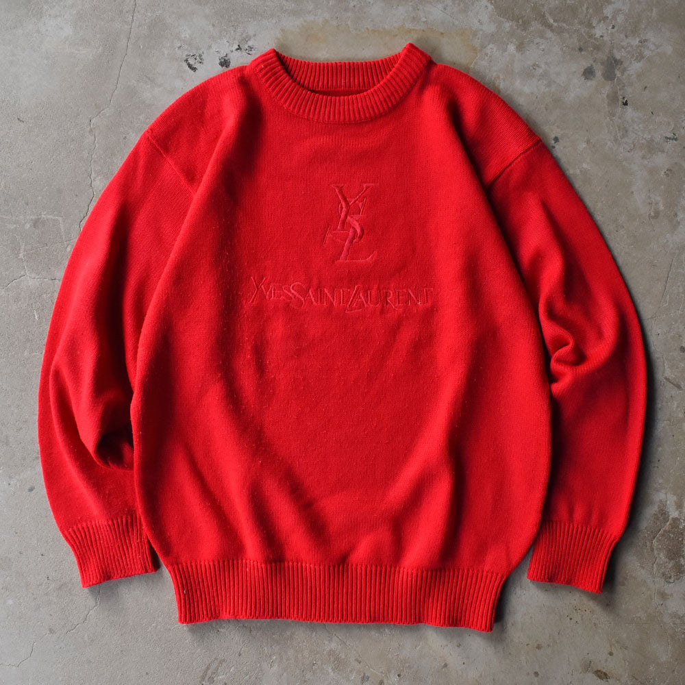 80’s Yves Saint Laurent ブートレグ 刺繍ロゴセーター 251014H