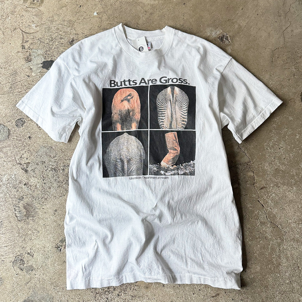 90's ”Butts Are Gross” art Tシャツ USA製 240331H