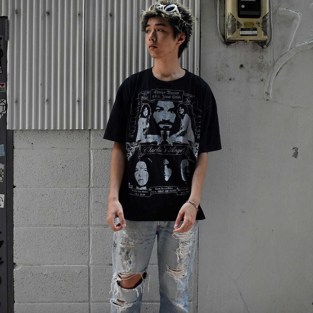 90's~ Charles Manson “マンソン・ファミリー” Tシャツ 250820H