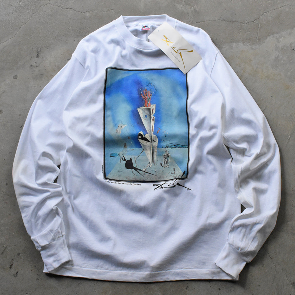 90’s デッドストック! Salvador Dalí “Apparatus and Hand” 長袖 アート Tシャツ USA製 250607 (E)