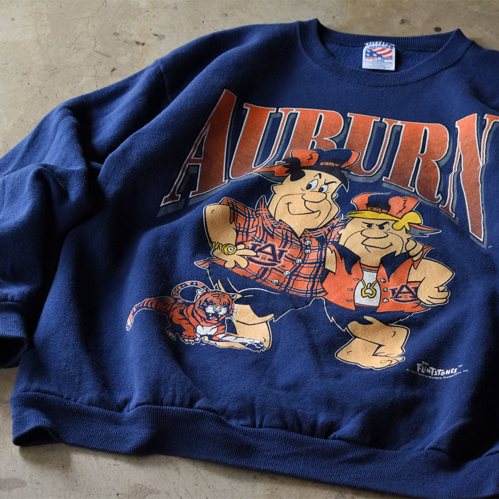 90’s The Flintstones “AUBURN” キャラ スウェット USA製 240625