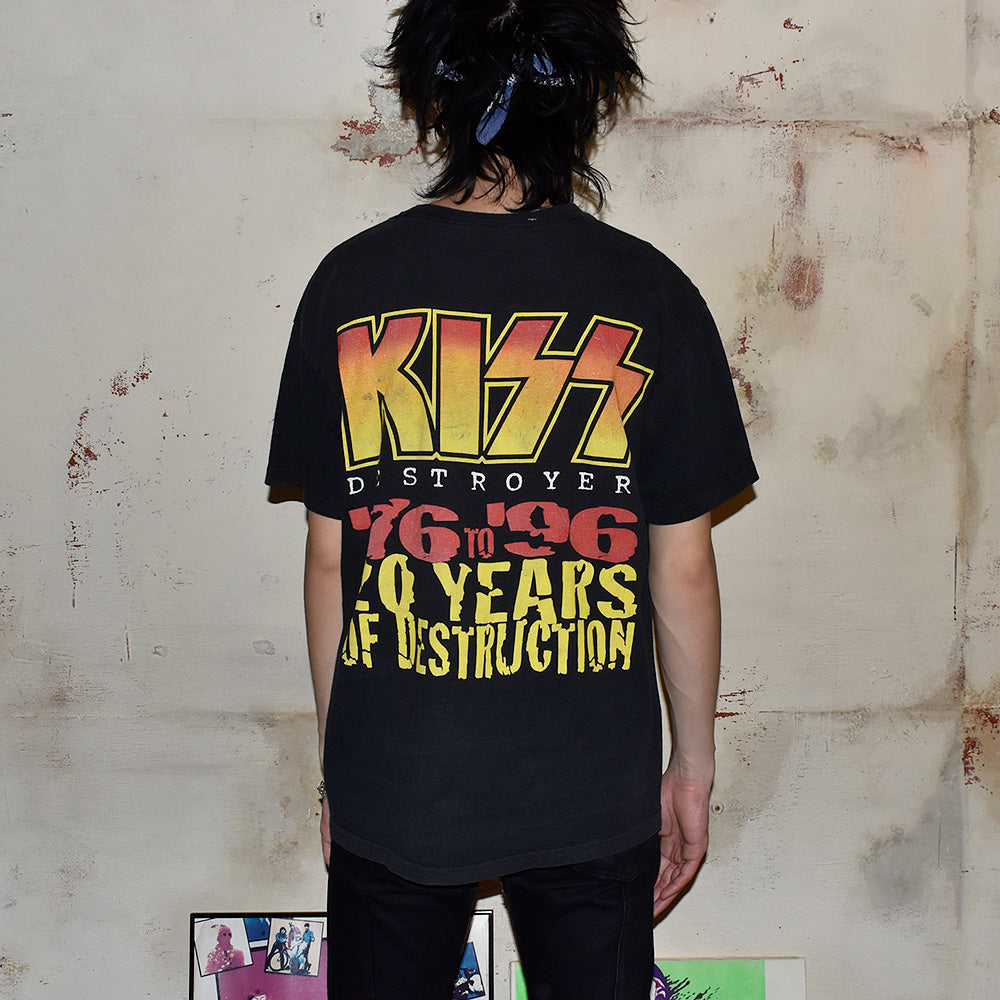 90's KISS “DESTROYER '76 to '96 20 YEARS OF DESTRUCTION” Tシャツ 250507H