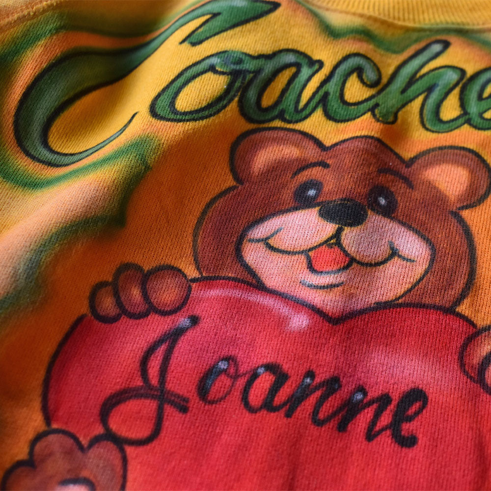 80’s デッドストック! “Favorite Bear” テディベア エアブラシ スウェット USA製 240804H
