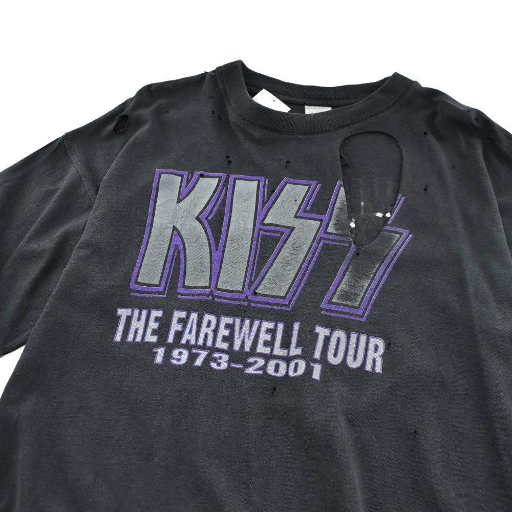KISS 2001年 Farewell Tour T-Shirt Y2K KISS “THE FAREWELL TOUR 1973–2001” BORO ロックTシャツ 260424H