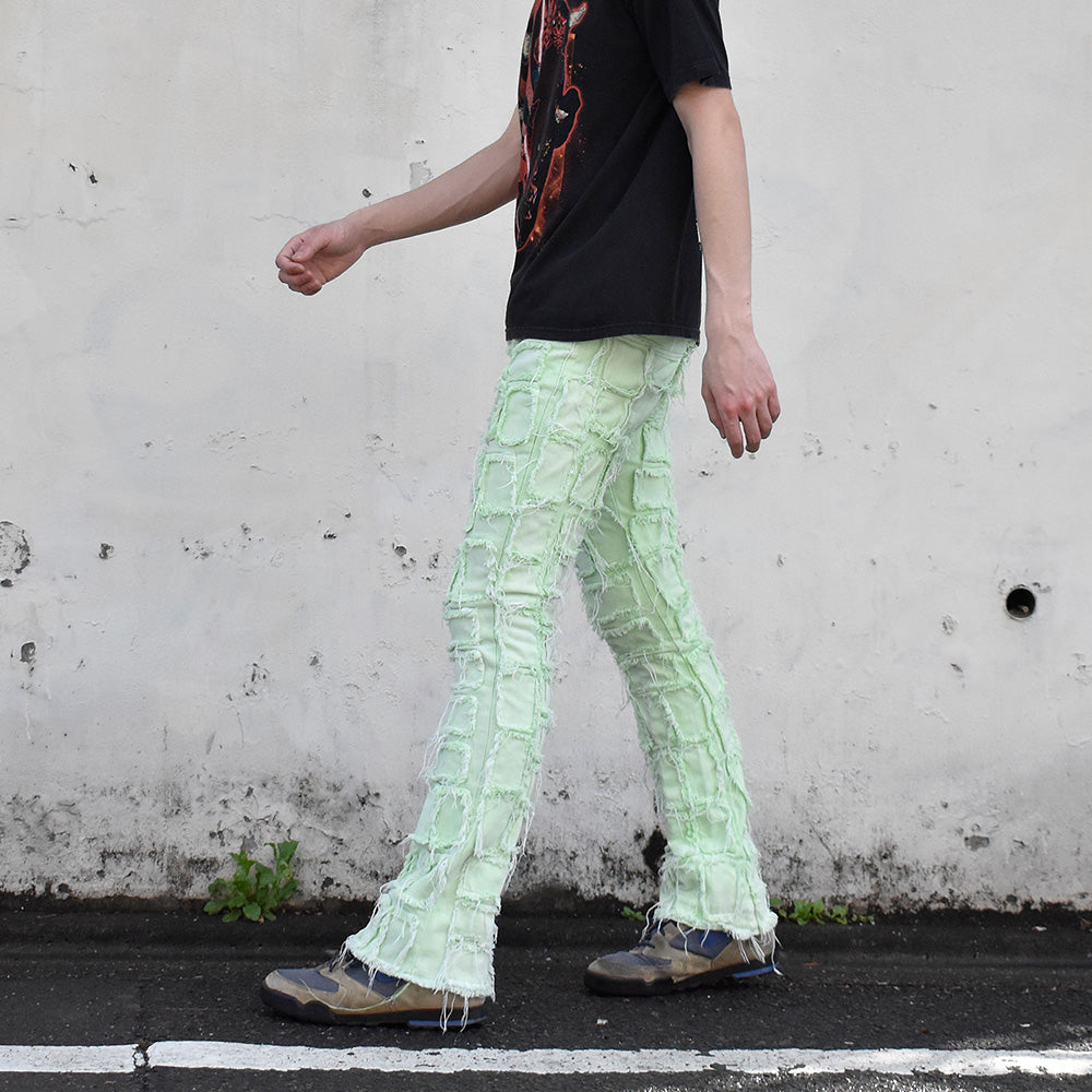 VALABASAS ボロ ストレッチパンツ メロンカラー 250329H