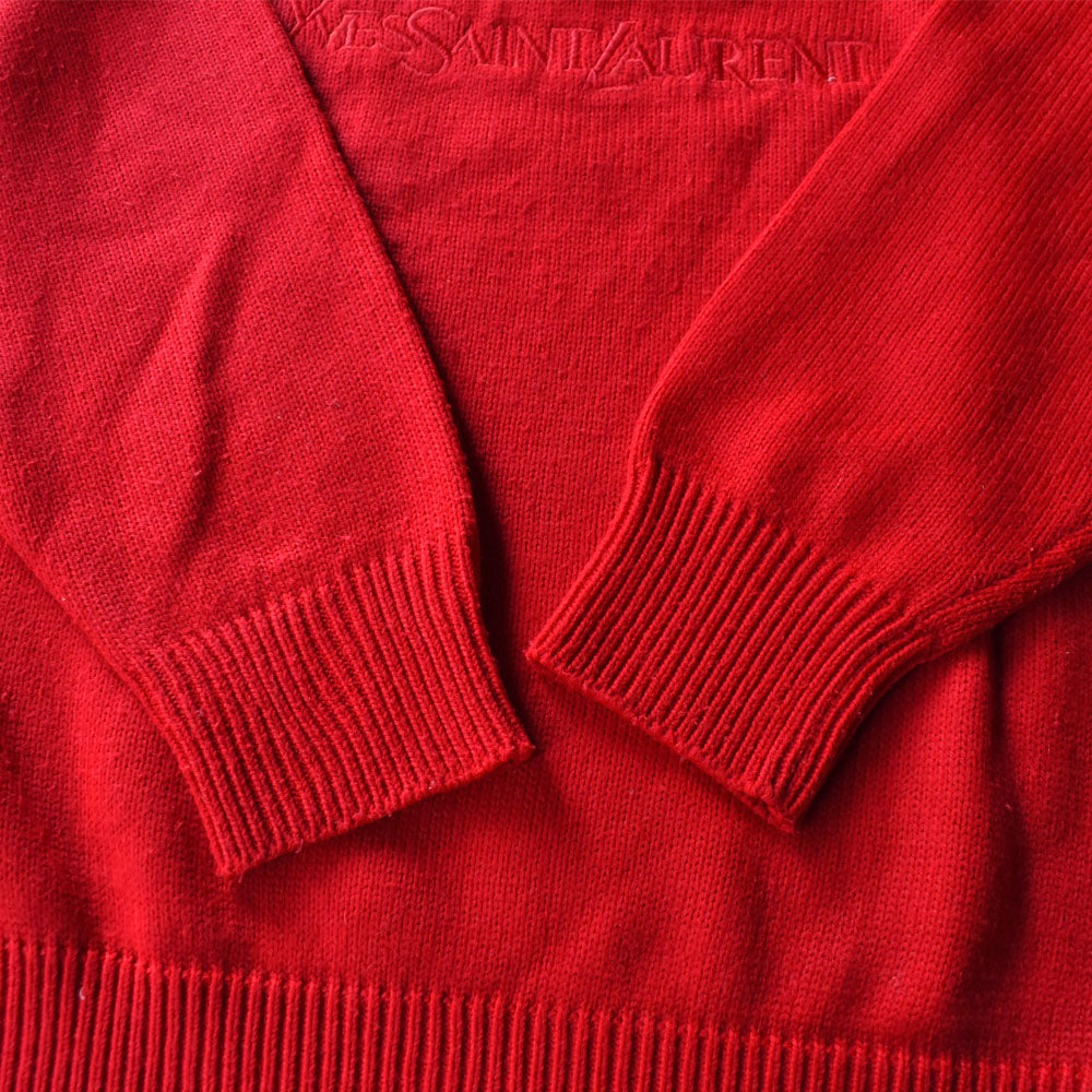 80’s Yves Saint Laurent ブートレグ 刺繍ロゴセーター 251014H