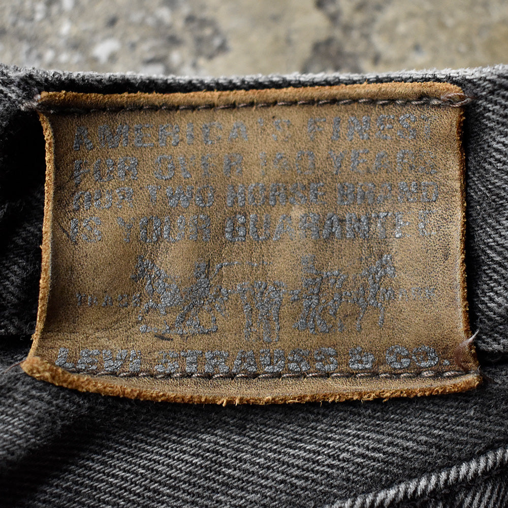 90’s Levi's 881 オレンジタブ ブラック デニムパンツ Euro製 240304H