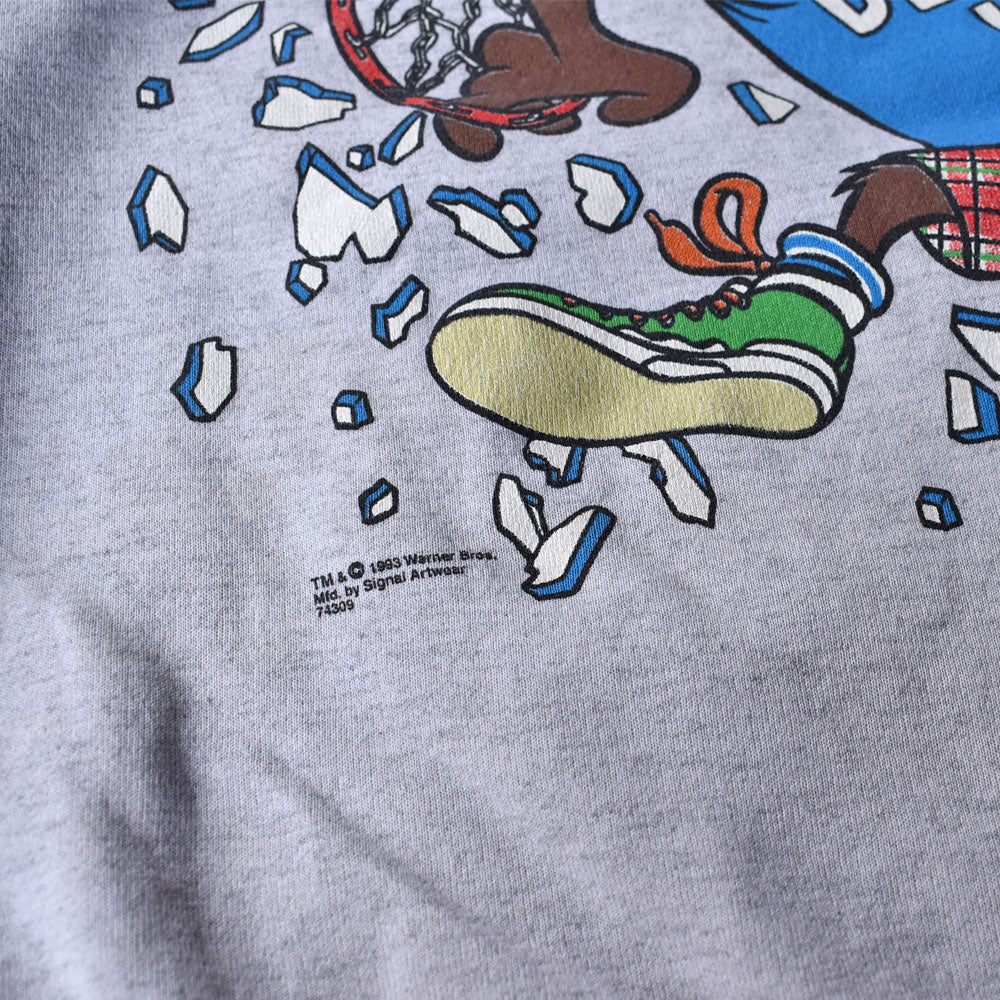 90’s Looney Tunes “Basket ball” TAZ キャラ スウェット USA製 240111