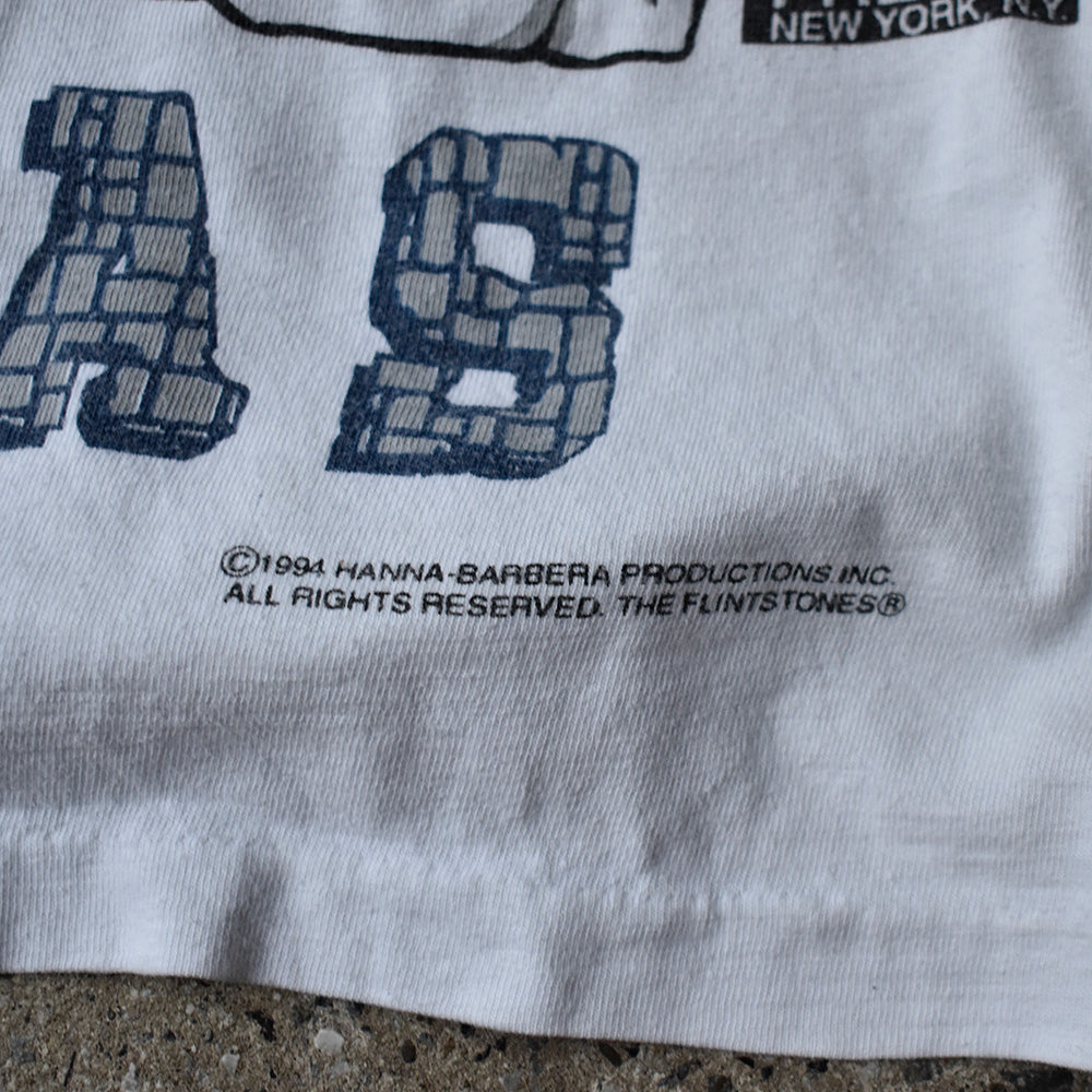 90's The Flintstones FRED “Georgetown Hoyas” ビッグプリント! 海外アニメ キャラ Tシャツ 250825H
