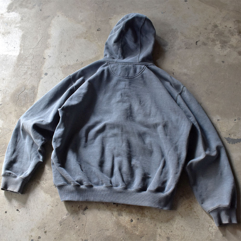 90’s Carhartt ムード抜群! 刺繍ロゴ フルジップ パーカー 240216