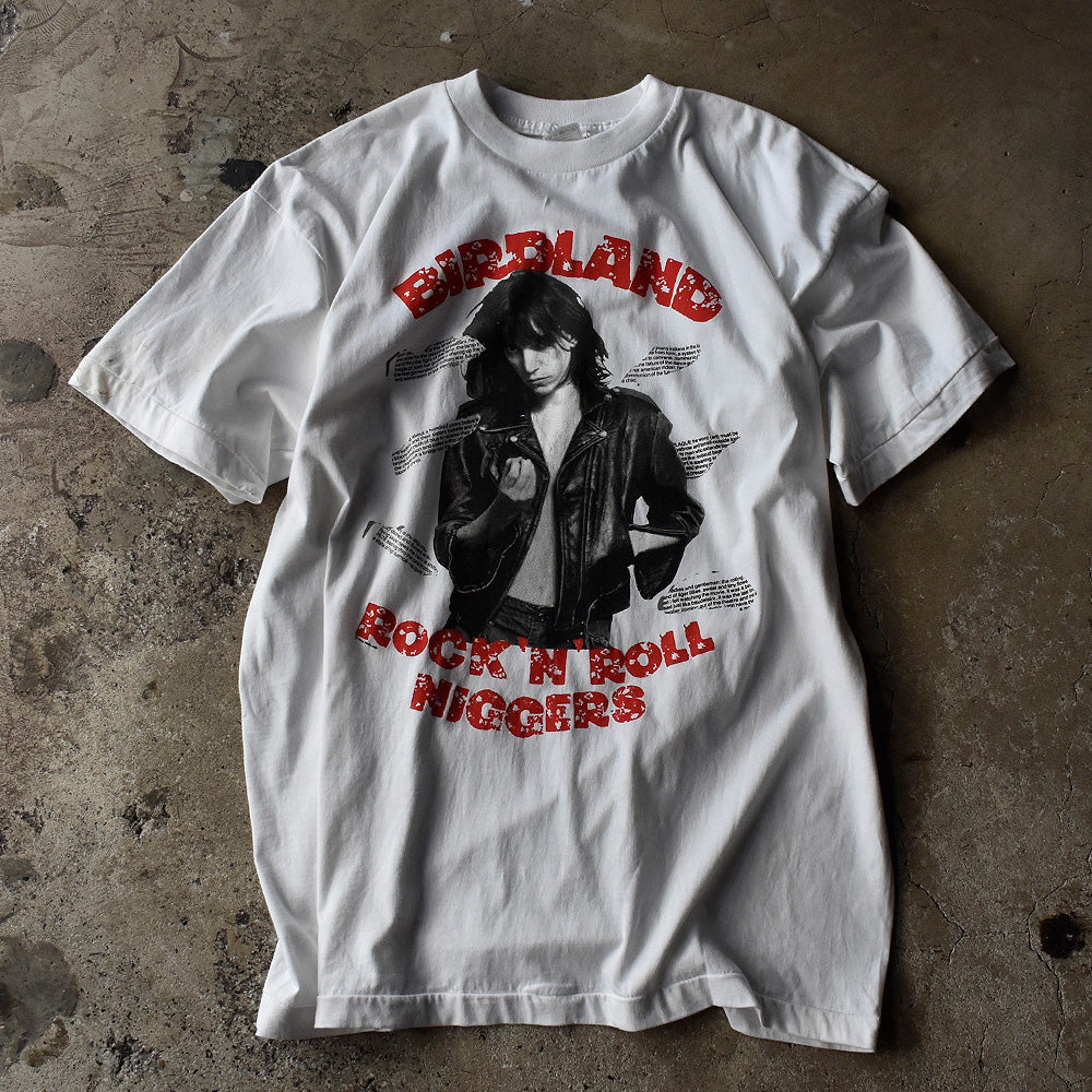 90's Birdland “ROCK 'N' ROLL NIGGERS” Tour Patti Smith Tシャツ