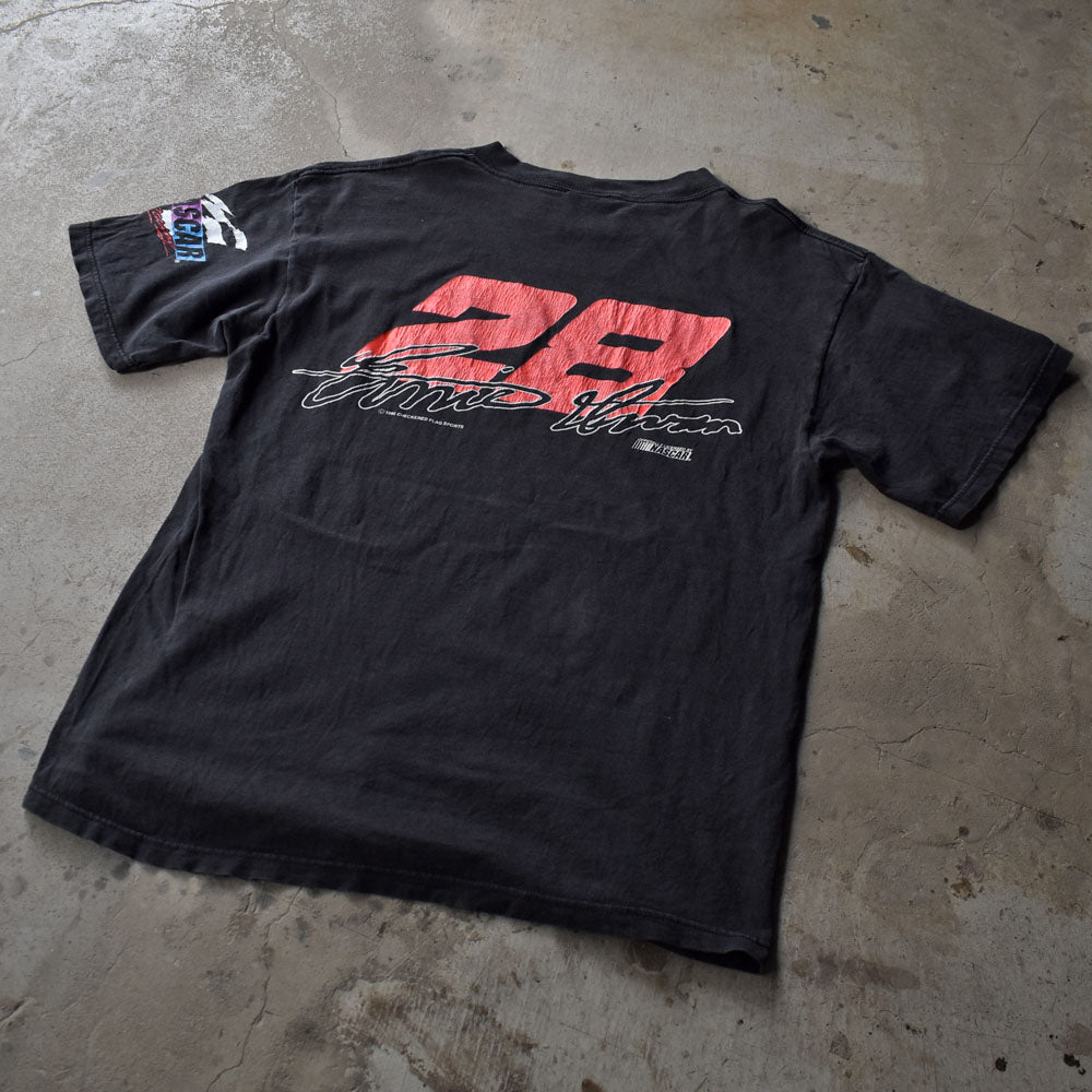 90's NASCAR “ETNIE IRVAN/アーニー・アーヴァン #28” 両面プリント レーシングTシャツ 230609