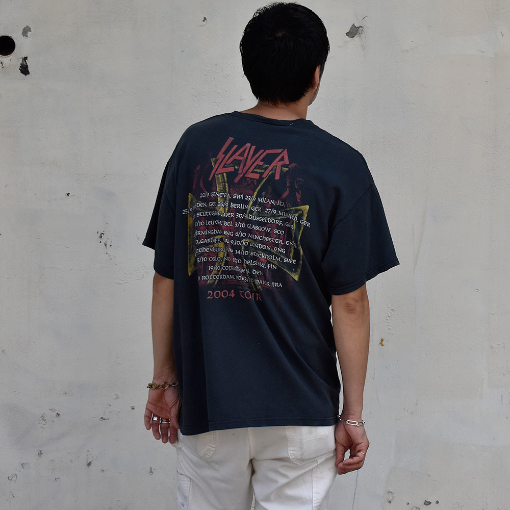 Y2K Slayer “2004 Euro Tour“ ロック Tシャツ 250723H