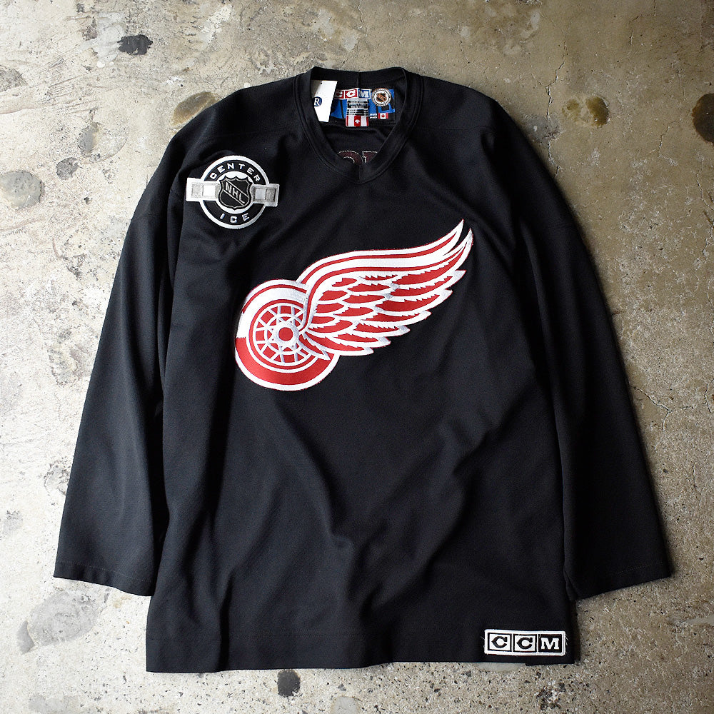 NHL REDWINGS 長袖シャツ 古着 CCM NHL DETROIT RED WINGS デトロイトレッドウィングス ホッケー