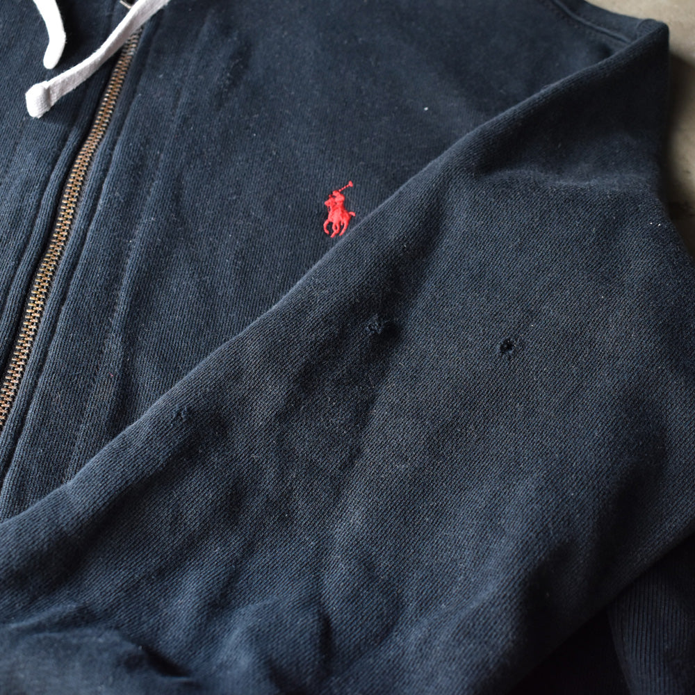 Y2K Polo Ralph Lauren/ポロ ラルフ ローレン BLK フルジップパーカー 230708