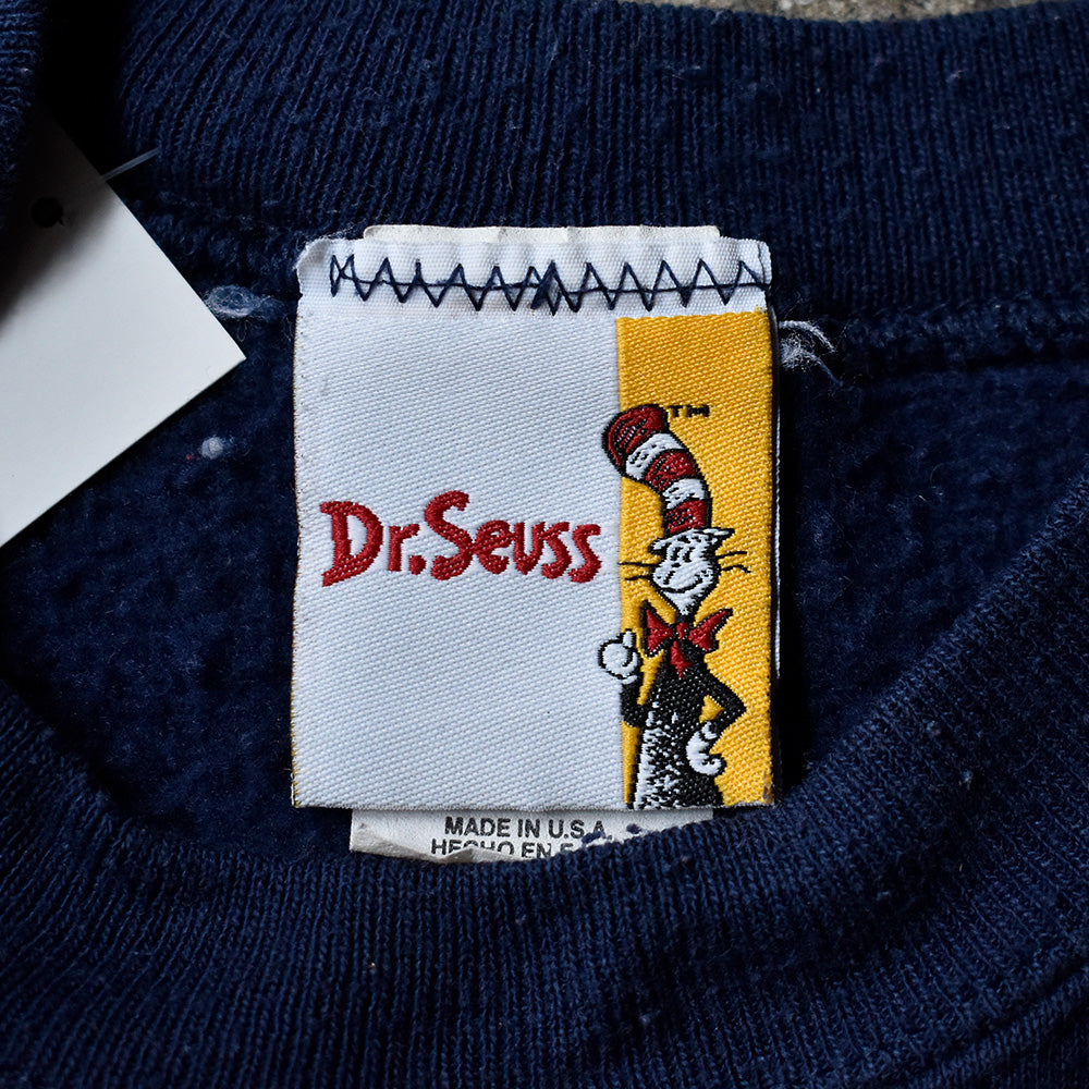 90's~ Dr. Seuss ”The Cat in the Hat” 刺繍スウェット USA製 240525