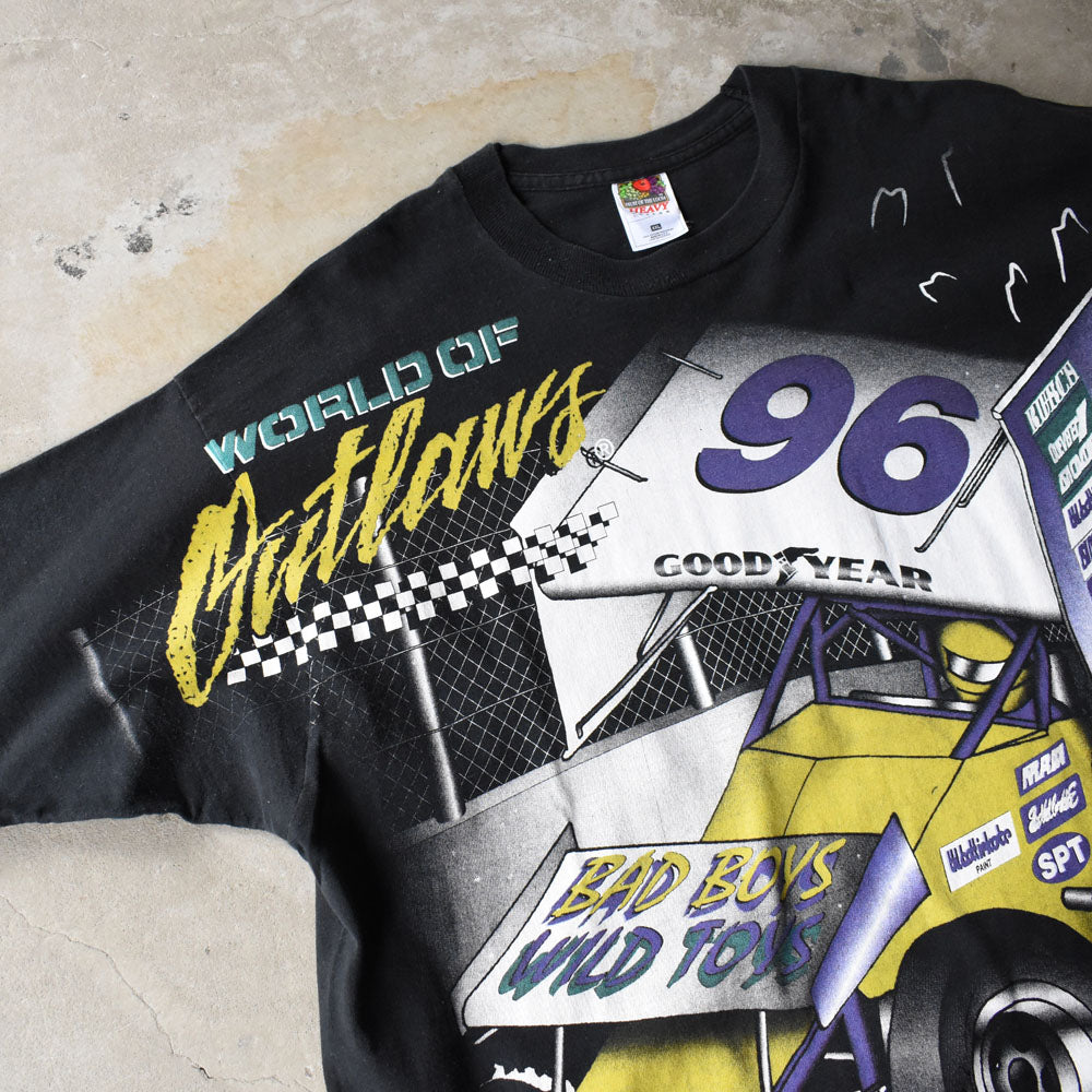 90’s FRUIT OF THE LOOM AOP! “SKOAL OL OUTLAW SERIES” レーシングTシャツ USA製 250513