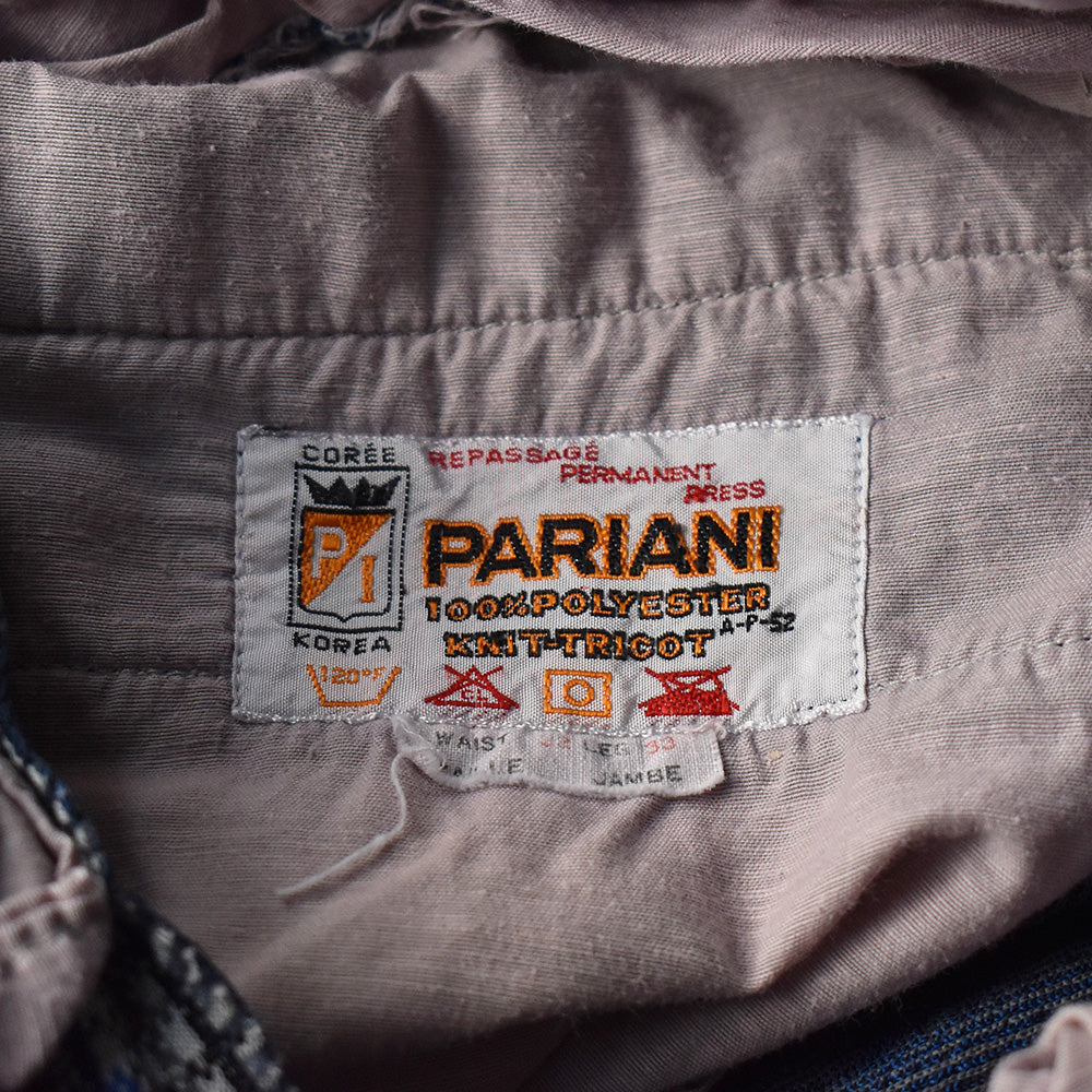 70's PPARIANI チェック柄 フレアパンツ 250328H