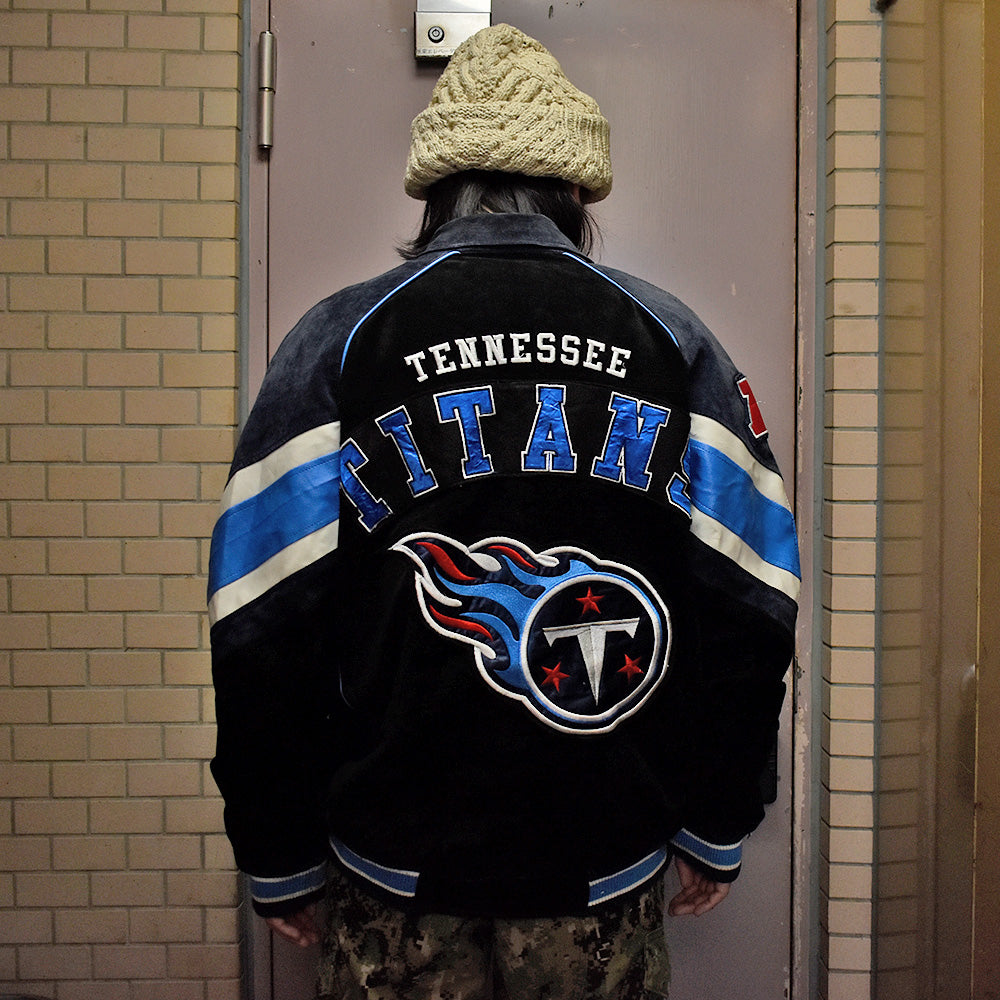 90's~ NFL “Tennessee Titans” スエードレザージャケット 231217H