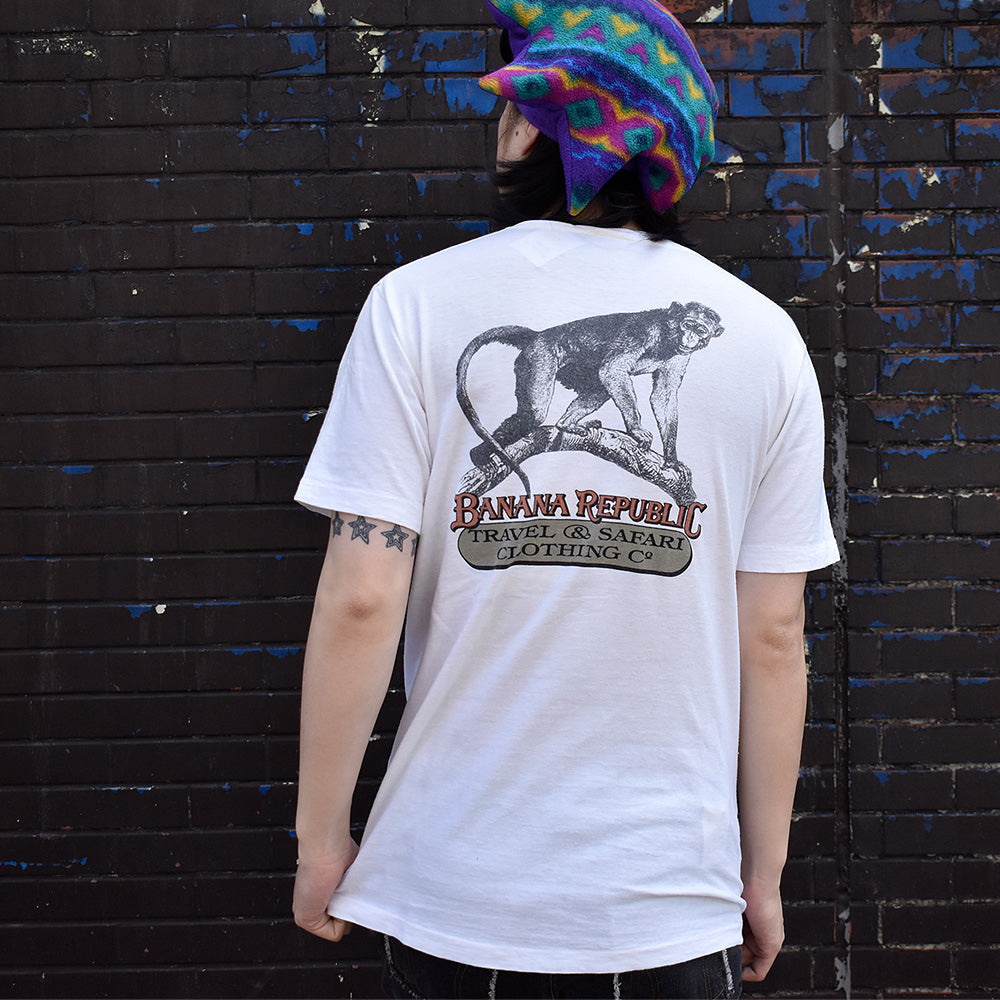 80's~ BANANA REPUBLIC “TRAVEL&SAFARI CLOTHING” ポケットTシャツ 240120H
