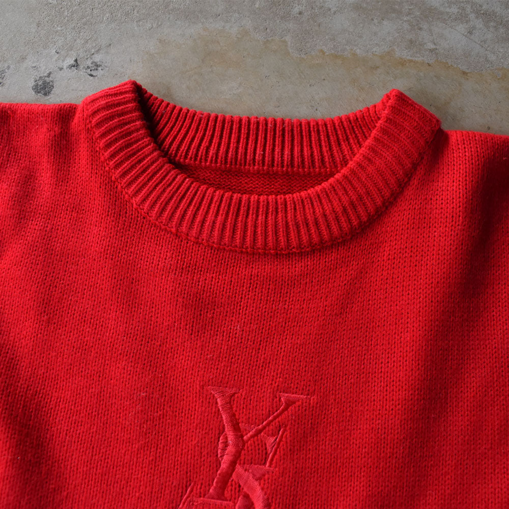 80’s Yves Saint Laurent ブートレグ 刺繍ロゴセーター 251014H