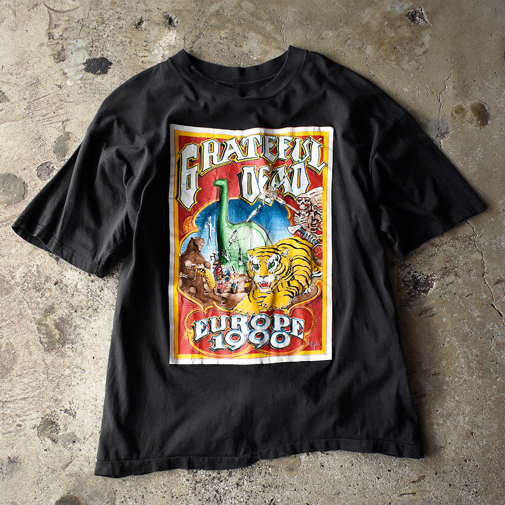 90's Art by Rick Griffin！ Grateful Dead “Europe 1990” Tour Tシャツ Euro製 240416H