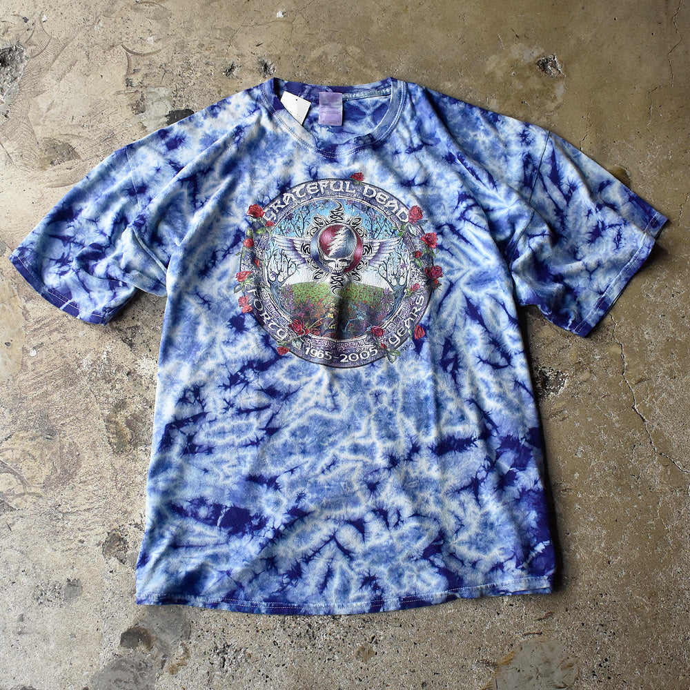 Y2K Grateful Dead “1965-2005” スカルデッド タイダイ ロック Tシャツ 250728H