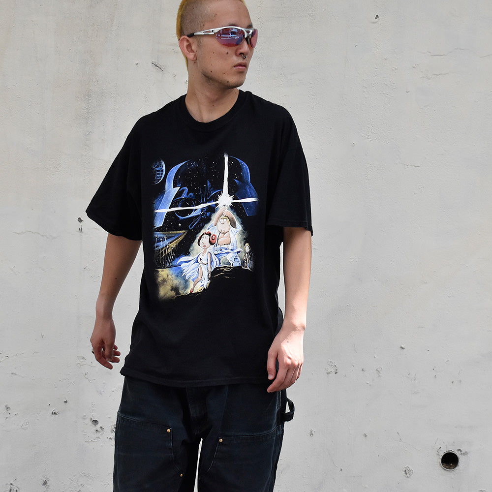 Y2K パロディ! STAR WARS “Family Guy” Tシャツ 240916H