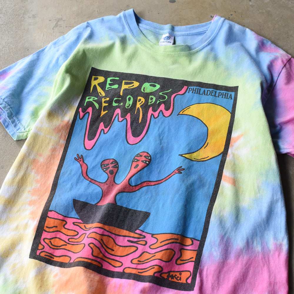 REPO RECORDS “PHILADELPHIA” レコードショップ タイダイ Tシャツ 250725