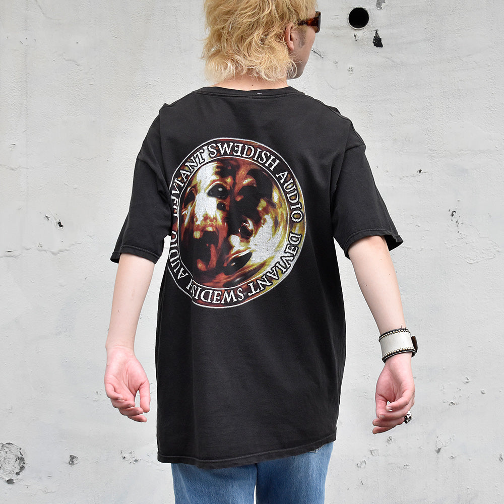 Y2K Meshuggah “Deviant Swedish Audio” メタル ロック Tシャツ 240613H