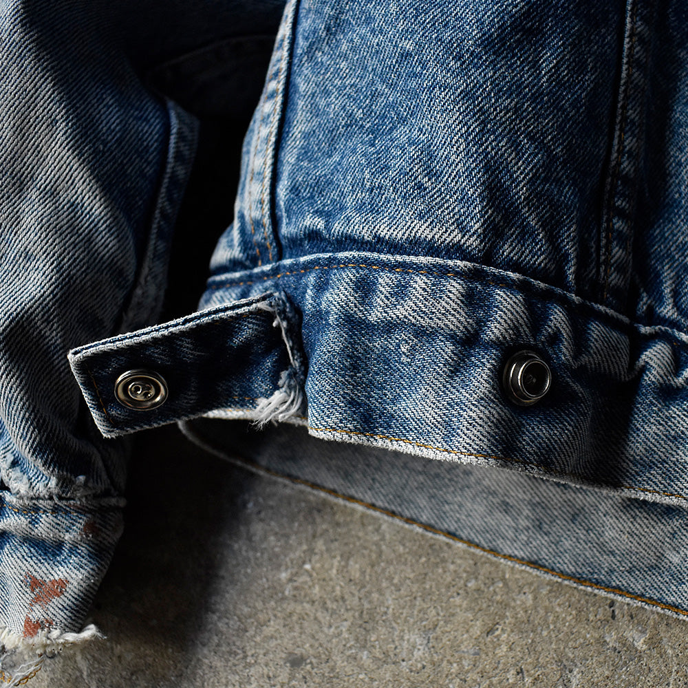 80's ペンキ!ダメージ! Levi's デニム ボアジャケット USA製 240108