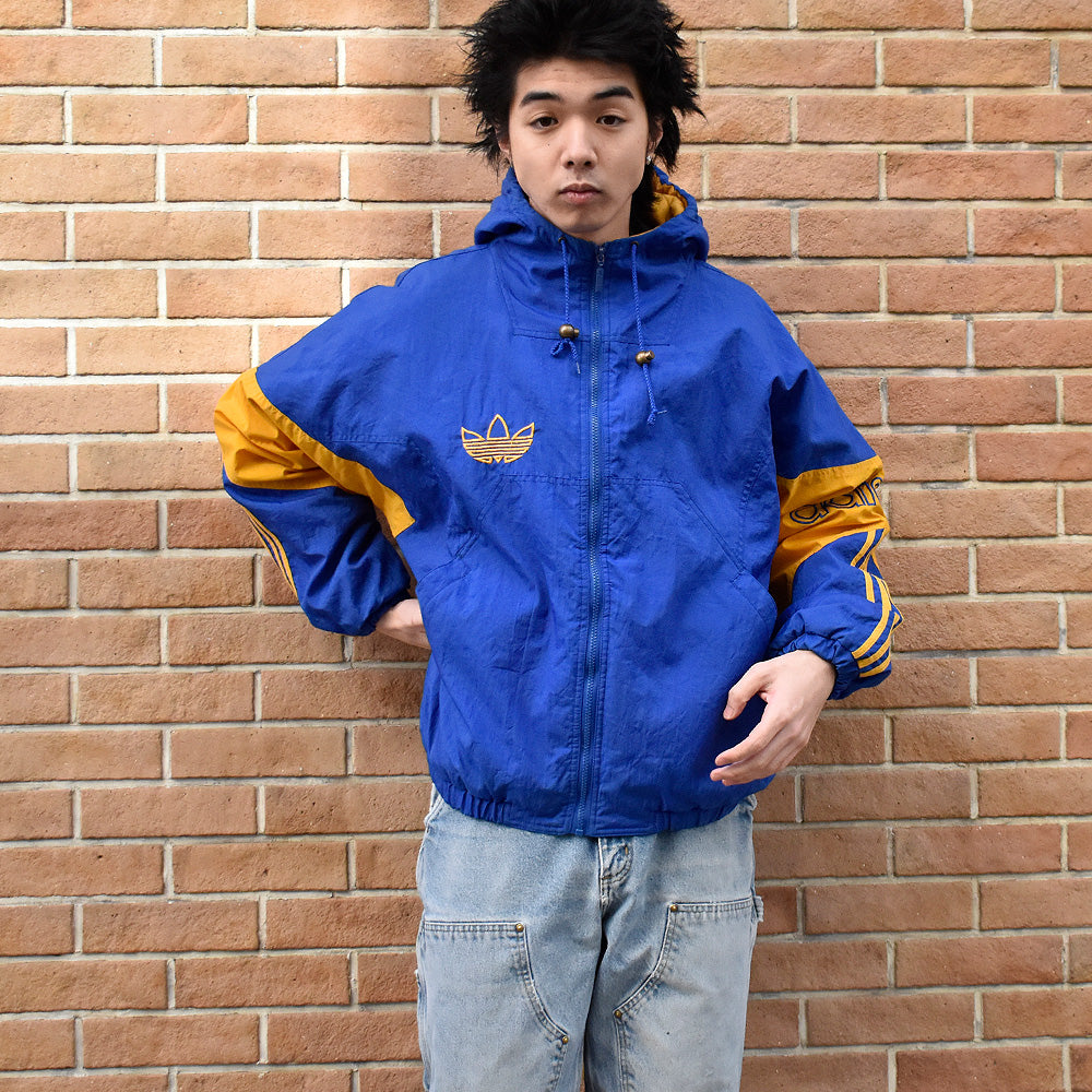 90's adidas フード付き 中綿入りナイロンジャケット 241223H