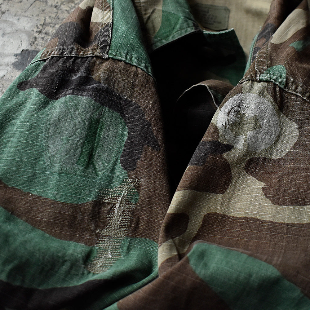 '91 U.S. ARMY ワッペンカスタム BDU ウッドランドカモ 迷彩柄 ジャケット 240914H