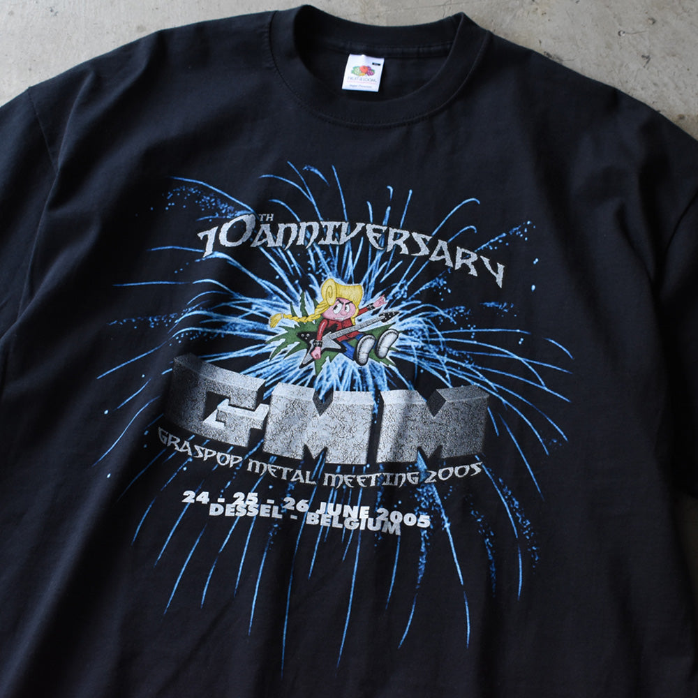 Y2K デッドストック! GRASPOP METAL MEETING “10th Anniversary” メタル フェス Tシャツ 250805