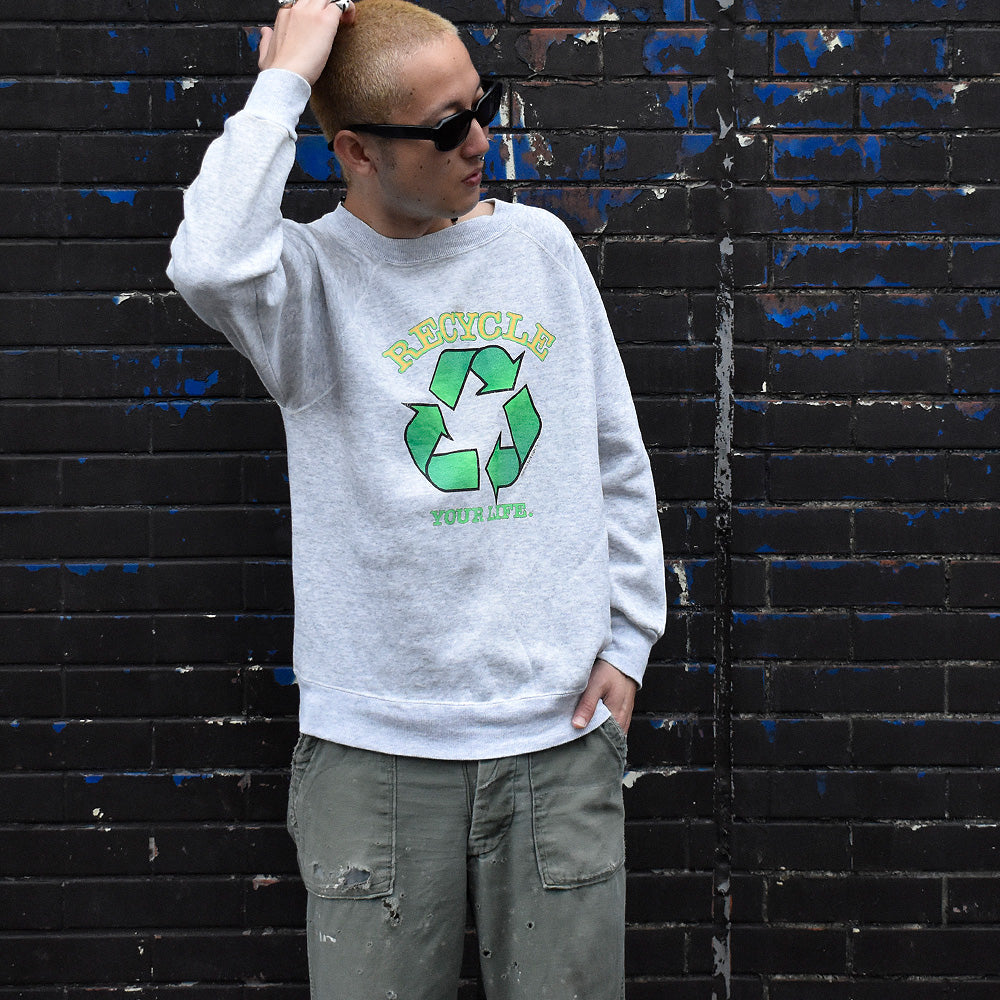 90's “Recycle” logo スウェット USA製 240929H
