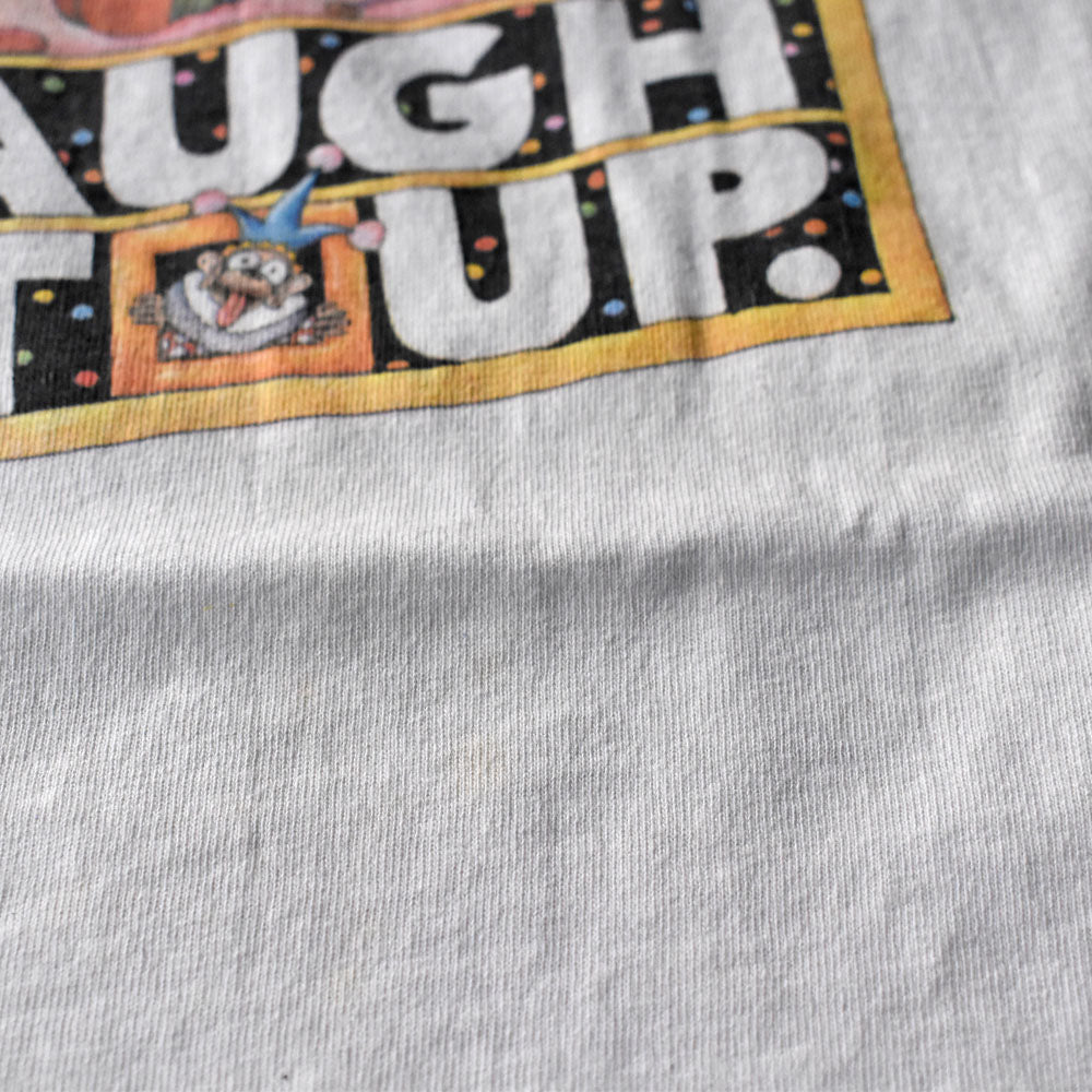 80’s “LAUGH IT UP” ピエロ アート ロングスリーブ Tシャツ USA製 240703