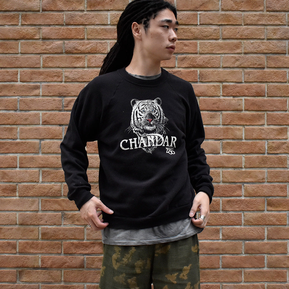 80's CHANDAR “ホワイトタイガー” スウェット 241001H