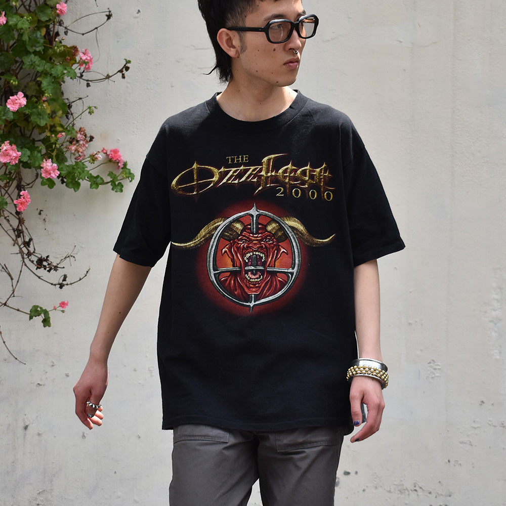 Y2K Ozzy Osbourne "Ozzfest 2000" フェス ロック Tシャツ 230513H