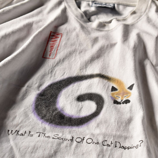 90’s Lee “What Is The Sound Of One Cat Napping?” ネコ アニマルプリントTシャツ 240514